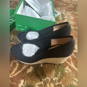 New J. Crew Seville espadrilles wedges Size 10.5 Made In Spain